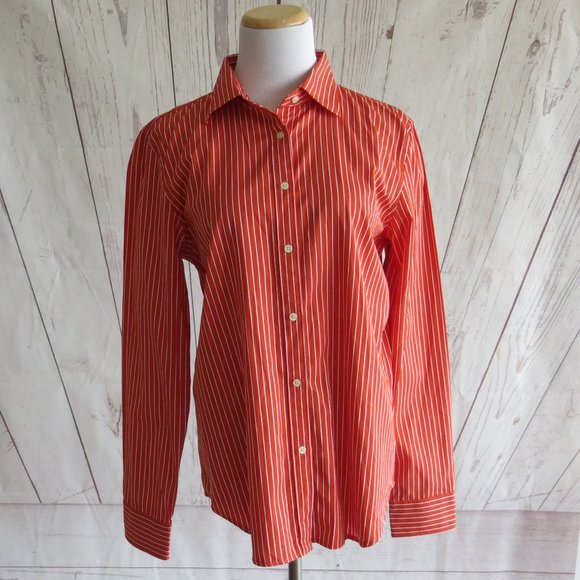Lauren Ralph Lauren Multicolor Stripe Cotton Button Down Long Sleeve Shirt Large - Picture 1 of 6